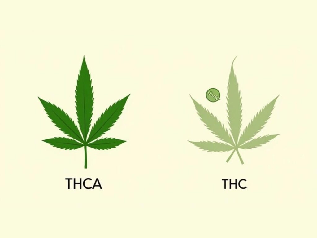 A Direct Comparison: THCA vs. THC
