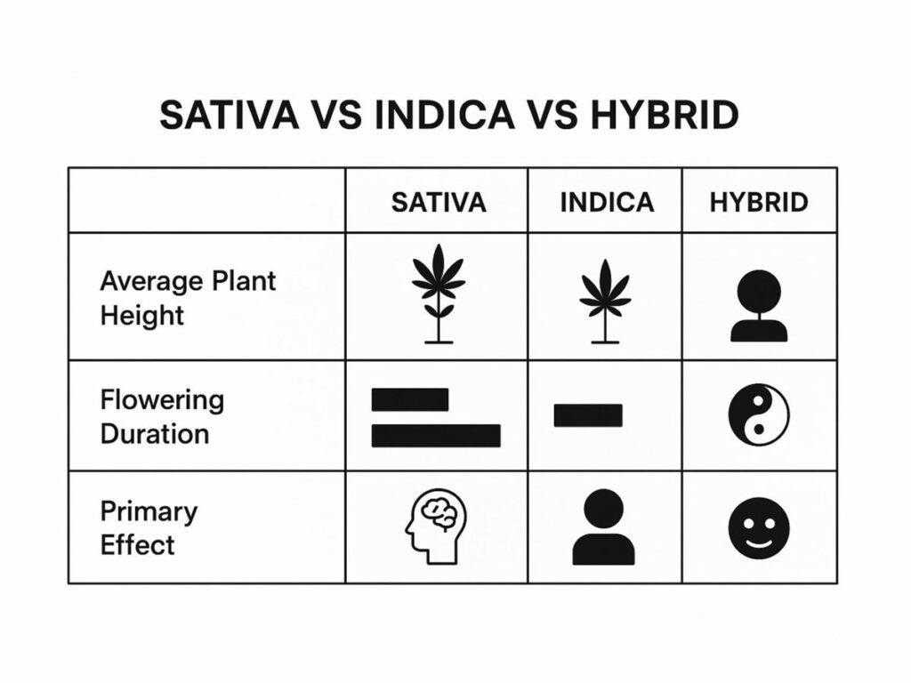 Sativa vs Indica vs Hybrid