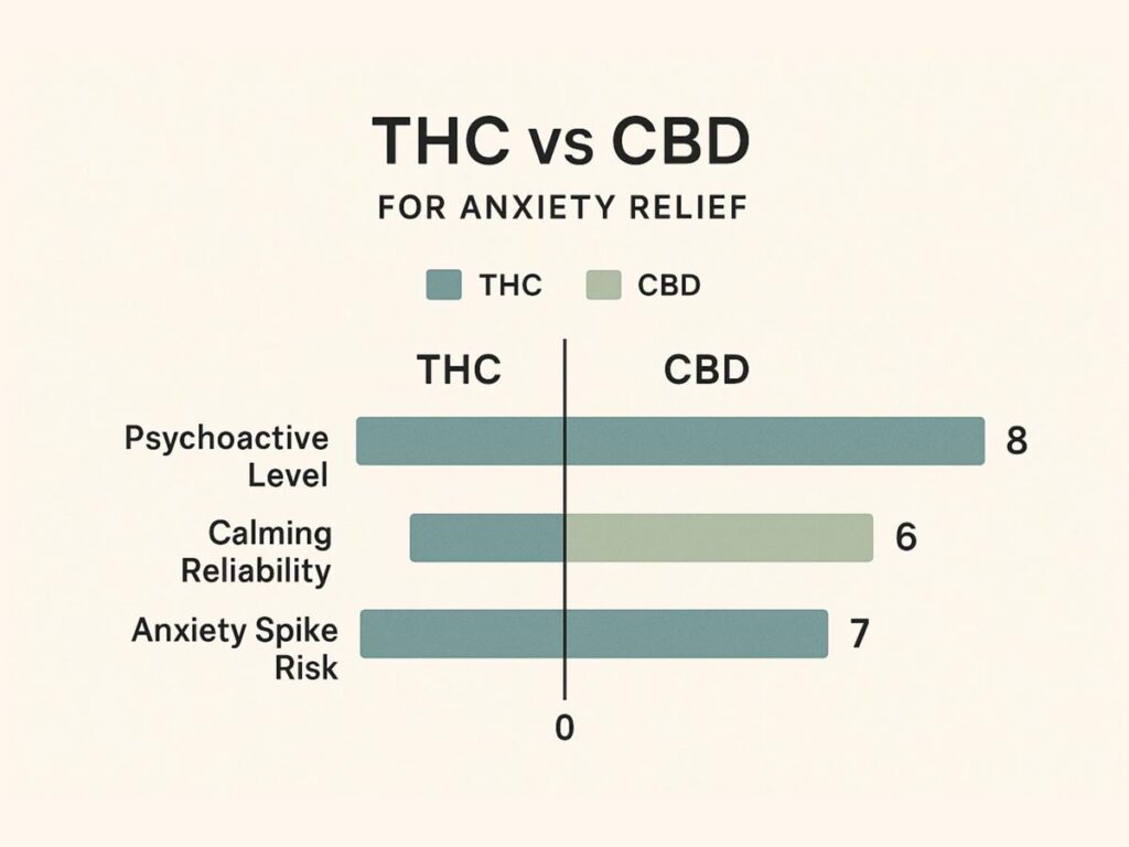 Infographic about cannabis strains for anxiety